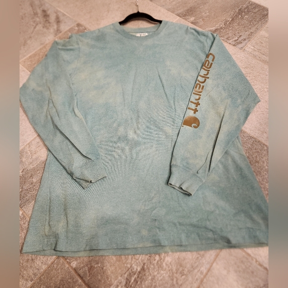 Carhartt Other - Carhartt Shirt‎ Extra Large Tall XLT Loose Blue Distressed Workwear Barn Chore